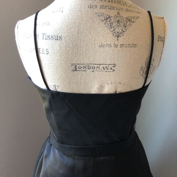 LIKE NEW Night Way Collections Black Cocktail Dress with Spaghetti Straps & Belt - Picture 4 of 6